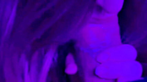 Brunette deepthroats hard cock in sloppy POV blowjob with hands gripping hair