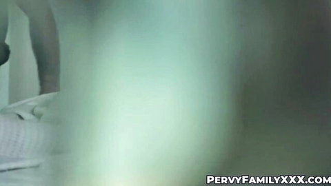 Skinny stepsister spoons with stepbrother's big cock fucking her tight pussy hard