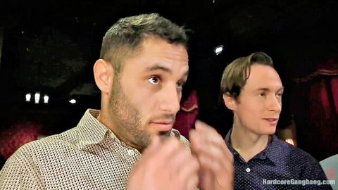 Alexa Nova hardcore gangbang preview with two men in studio