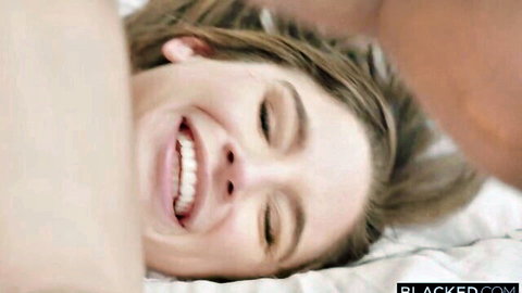 Abella Danger smiling in ecstasy as black stud penetrates her tight pussy