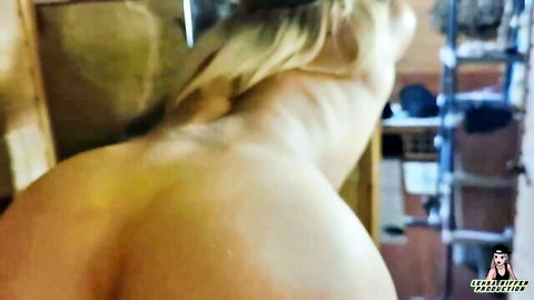 Sasha Good blonde beauty arched back in seductive pose