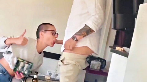Amateur couple oral sex in Mallorca vlog behind scenes