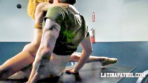 Curly blonde Latina babe spreads legs for horny cop's thick dick on patrol