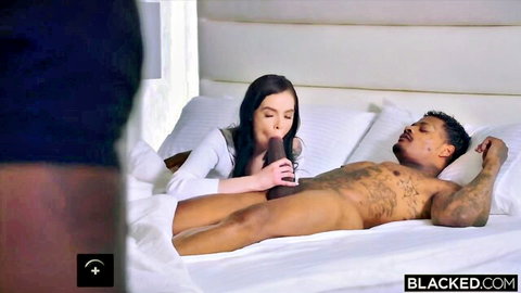 Marley Brinx blowjob to BBC in Blacked DP threesome