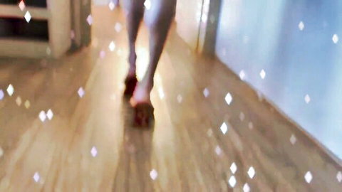 Magic Michel's sexy legs in red high heels walking seductively