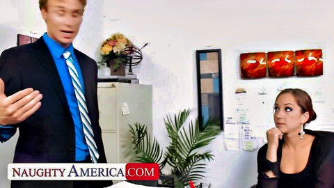 Remy LaCroix in office apologizing seductively to boss