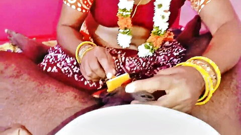 Indian beauty Silk teases with lemon insertion in steamy solo fetish play