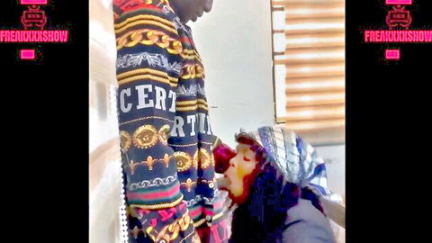 Black man gets oral from hijabi employee with massive booty in office