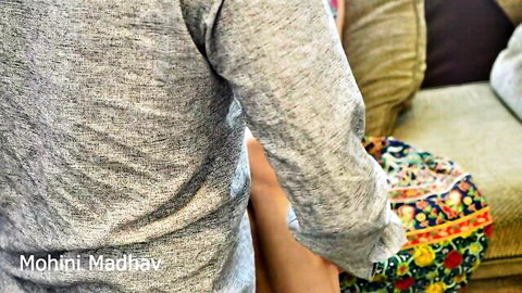 Mohini Madhav as cute Indian girl in sweater and skirt, Christmas gift tease