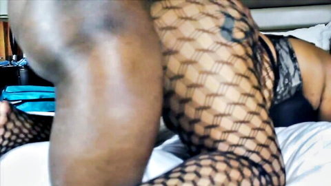 YingTakingYang thick Indian babe in fishnet stockings with black husband