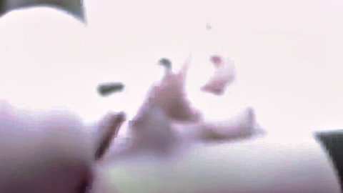 Blurry synthetic pink anime girl in explicit pose, PMV phonk style