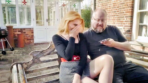 Blonde Scarlett embarrassed in first BDSM session with dominant man