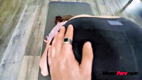 Chanel Preston in tight yoga pants, ass grabbed in stepmom yoga scene