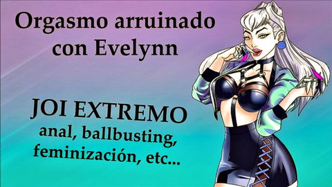 Evelynn LoL cosplay in extreme JOI with ruined orgasm, anal, ballbusting, feminization