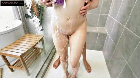 Busty Penelope Kay rough shower pussy fuck with Quinton James