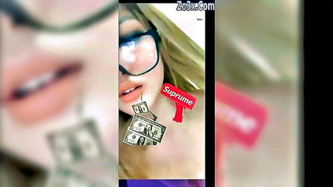 Nguyen Thi Dieu Huyen seductive closeup with blonde hair, glasses, money necklace