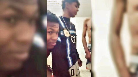 Two shirtless black twinks in bulging white underwear tease on webcam