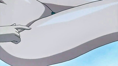 Shy white-haired anime virgin gets fingered in romantic hentai