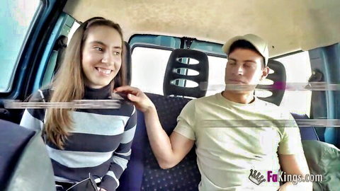 Carolina's smiling amateur debut in steamy van encounter with partner