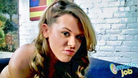 Elizabeth Bentley topless blonde giving manojob closeup