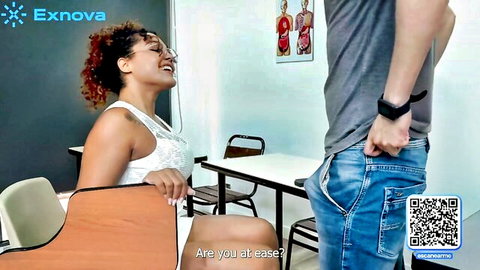 Carla Morelli Colombian MILF teacher smiles seductively at student