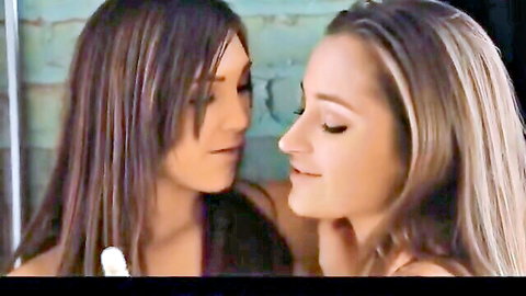 Dani Daniels and Holly Michaels intimate face-to-face moment