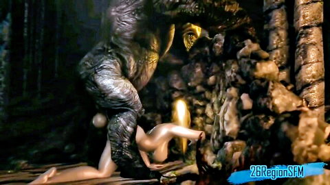 Busty Samus Aran pounded by alien monster in sci-fi hentai