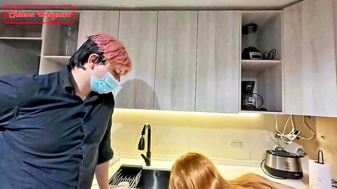 Chilenoincognito and chilena incognita amateur couple in kitchen tease