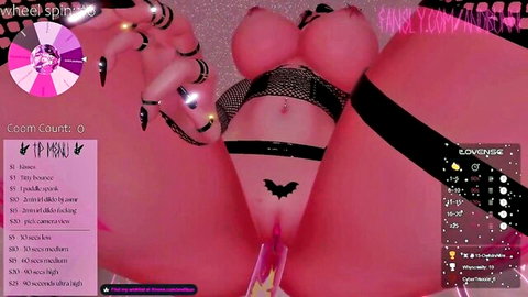 VR slut dominated by chat with big exposed tits in interactive stream