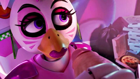 Glamrock Chica oral sex in FNAF animated porn