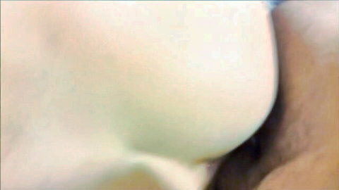 Close-up of pale big juicy ass cheeks spread wide revealing tight pink asshole