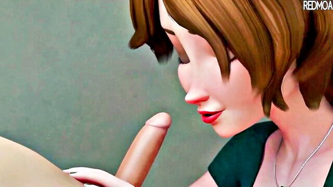 Auntie Cass deepthroating cock in Throatful Part Two, close-up oral action