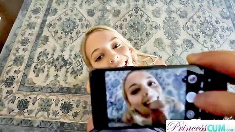 Blonde Lily Larimar POV blowjob tease in stepsis thirst trap