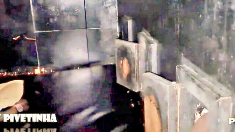 Blurry Pivetinaha blowjob tease in club cabin at Festaprime party