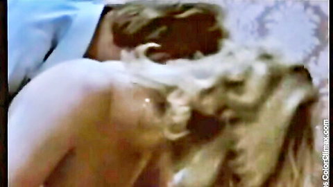 Blonde retro pornstar in intense doggy style anal embrace, Pussycat vintage scene