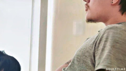 Little Puck distracted by his tutor's big tits in intimate tutoring scene