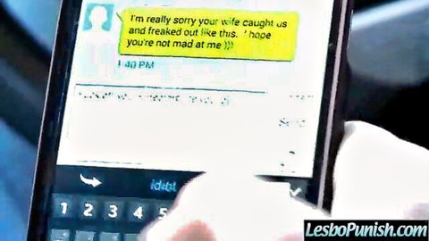 Apologetic text from MILF to teen after wife catches their lesbian affair