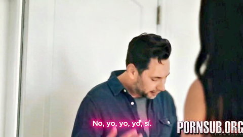 Hispanic couple in intimate bedroom moment, Spanish subs, adult video thumbnail