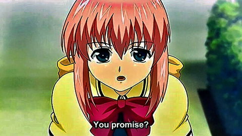 Pink-haired anime schoolgirl in uniform leaning forward with surprised expression, hentai thumbnail