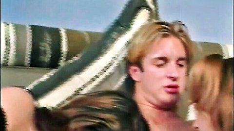 Blond guy in intense group sex with women, American Family Secrets Chapter 8