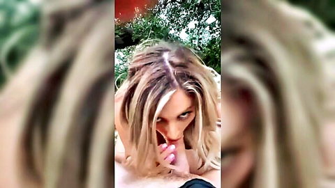 Kayley Gunner blonde bombshell teasing topless outdoors in public