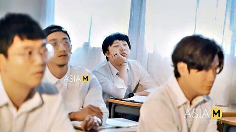 Shen Na Na classroom sex teaching aids with Asian students, AsiaM porn thumbnail