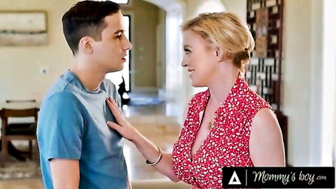 Dee Williams as caring cougar mommy touches Ricky Spanish in intimate scene