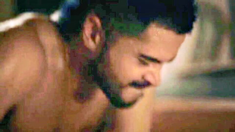 Sweaty muscular man close-up, topless wet shower scene from The L Word Gen Q