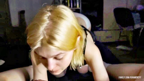 Kira Mercy crying in forbidden deepthroat blowjob with slapping