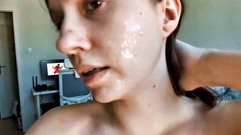 SweetRobin amateur closeup facial cumshot, verified romantic sex