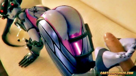 Widowmaker big ass Overwatch hentai bent over with dildo