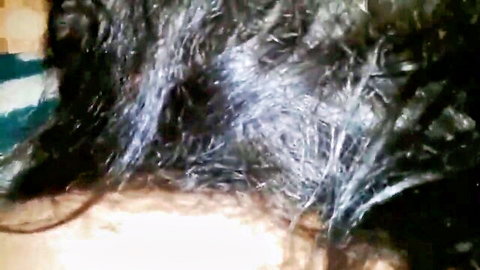 Emy Egyptian wife curly black hair close-up in amateur adult video