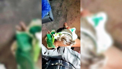 Caileykatts cosplay blowjob POV in green leafy outfit
