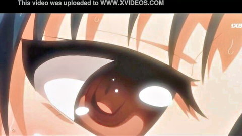 Close-up teary eye of cute anime girl in hentai pleasure scene